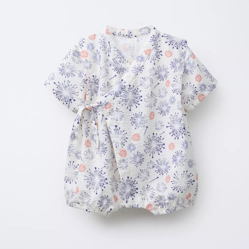 ZARA PRINTED KIMONO ROMPER